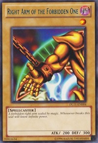 Right Arm of the Forbidden One (Blue) [DL11-EN004] Rare | North Game Den