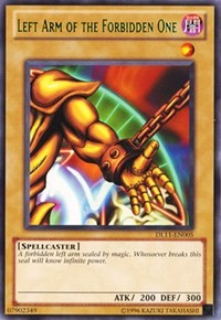 Left Arm of the Forbidden One (Green) [DL11-EN005] Rare | North Game Den