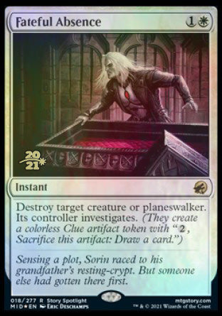 Fateful Absence [Innistrad: Midnight Hunt Prerelease Promos] | North Game Den