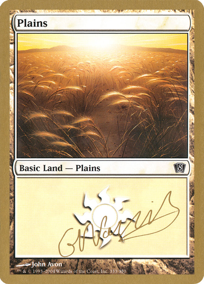 Plains (gn333) (Gabriel Nassif) [World Championship Decks 2004] | North Game Den