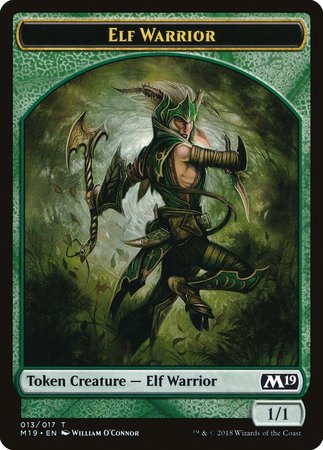 Elf Warrior Token [Core Set 2019 Tokens] | North Game Den