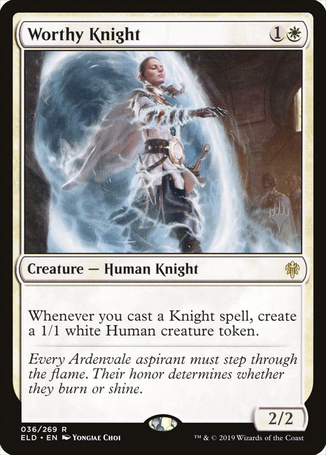 Worthy Knight (Promo Pack) [Throne of Eldraine Promos] | North Game Den