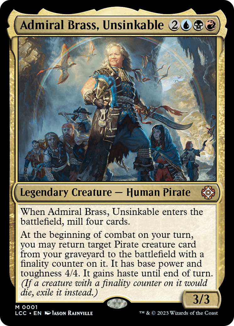 Admiral Brass, Unsinkable (Display Commander) [The Lost Caverns of Ixalan Commander] | North Game Den