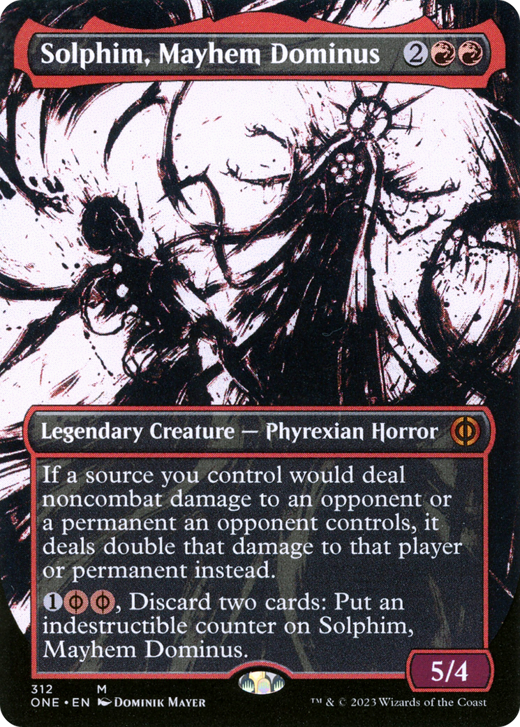 Solphim, Mayhem Dominus (Borderless Ichor) [Phyrexia: All Will Be One] | North Game Den
