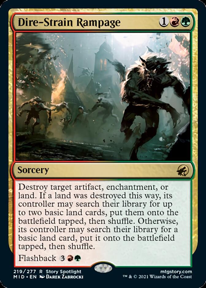Dire-Strain Rampage [Innistrad: Midnight Hunt] | North Game Den