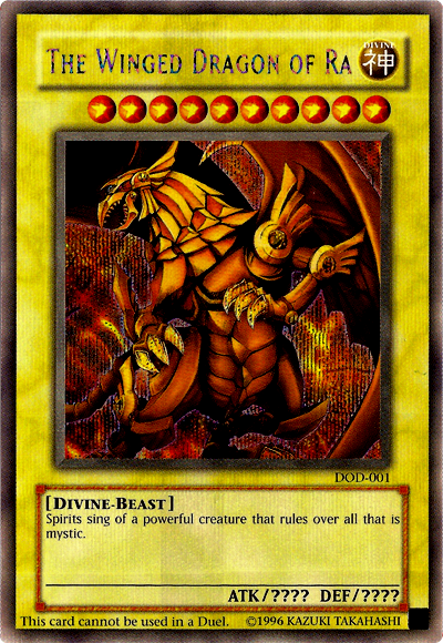 The Winged Dragon of Ra [DOD-001] Prismatic Secret Rare | North Game Den