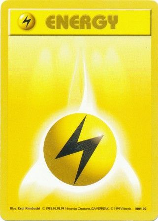 Lightning Energy (100/102) [Base Set Shadowless Unlimited] | North Game Den