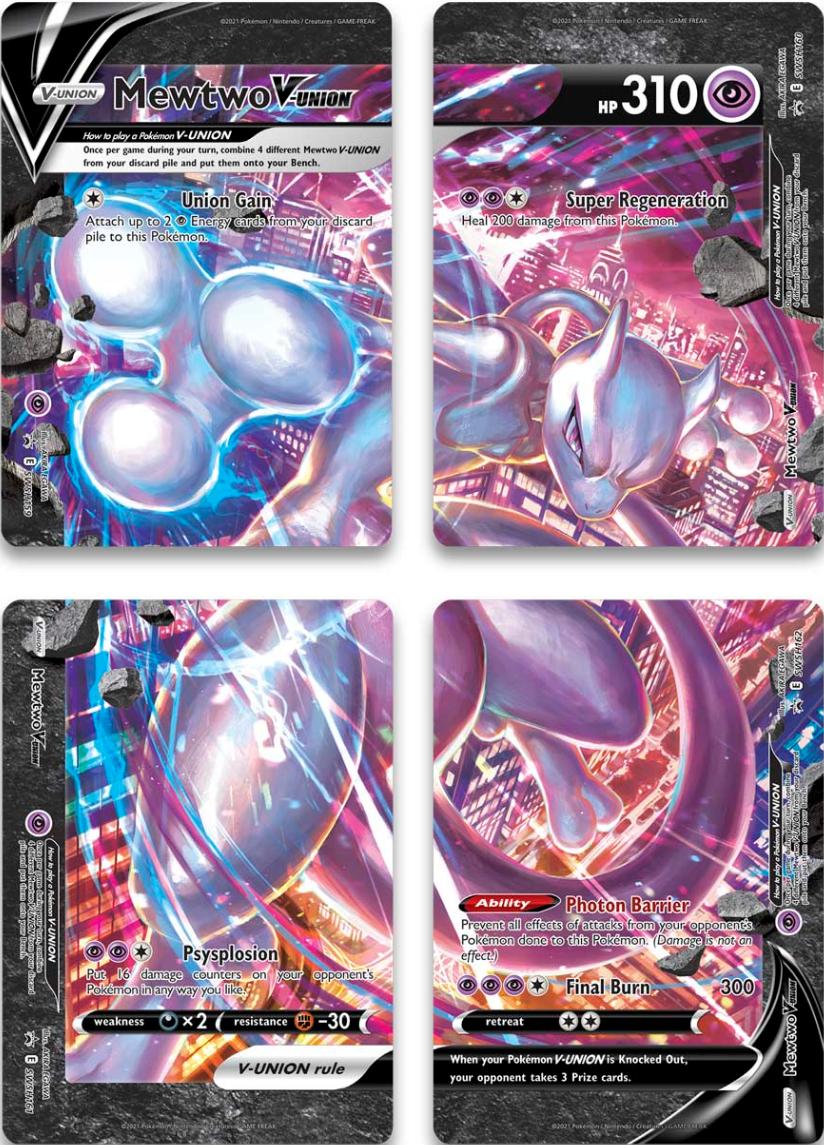 Mewtwo V-Union (Set of 4) [Sword & Shield: Black Star Promos] | North Game Den