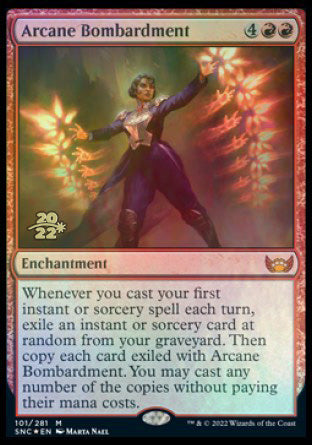 Arcane Bombardment [Streets of New Capenna Prerelease Promos] | North Game Den