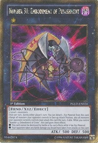 Number 31: Embodiment of Punishment [PGLD-EN024] Gold Secret Rare | North Game Den