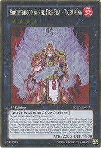 Brotherhood of the Fire Fist - Tiger King [PGLD-EN045] Gold Rare | North Game Den