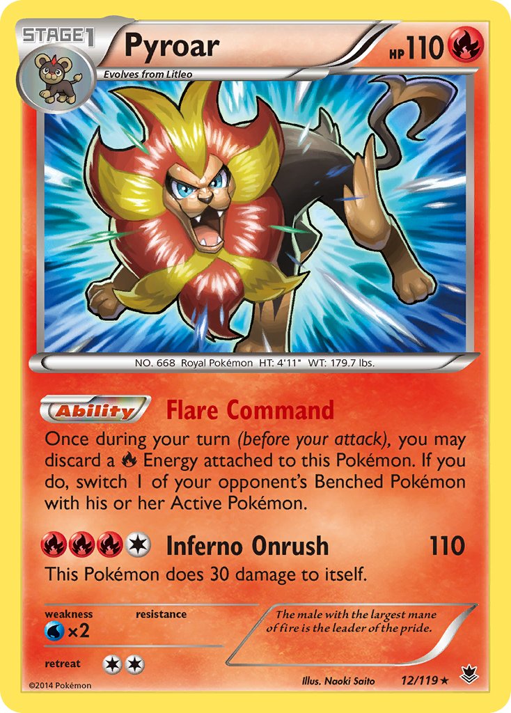 Pyroar (12/119) (Theme Deck Exclusive) [XY: Phantom Forces] | North Game Den