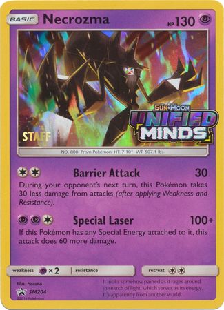 Necrozma (SM204) (Staff Prerelease Promo) [Sun & Moon: Black Star Promos] | North Game Den