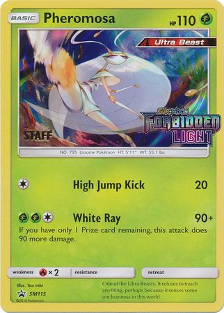 Pheromosa (SM115) (Staff Prerelease Promo) [Sun & Moon: Black Star Promos] | North Game Den