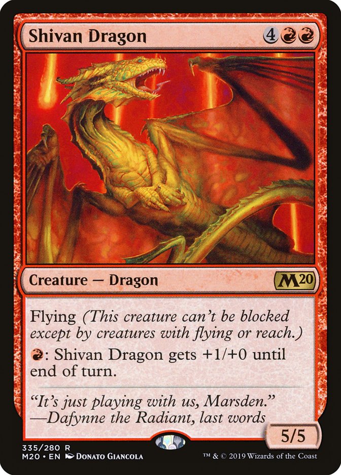 Shivan Dragon [Core Set 2020] | North Game Den