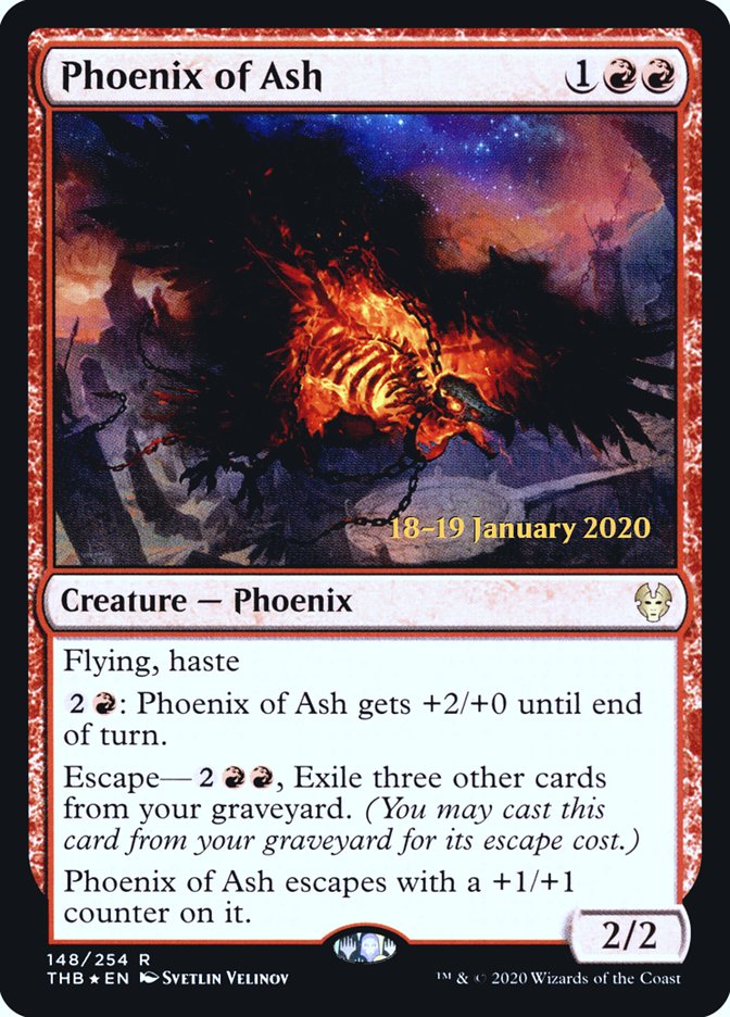 Phoenix of Ash [Theros Beyond Death Prerelease Promos] | North Game Den