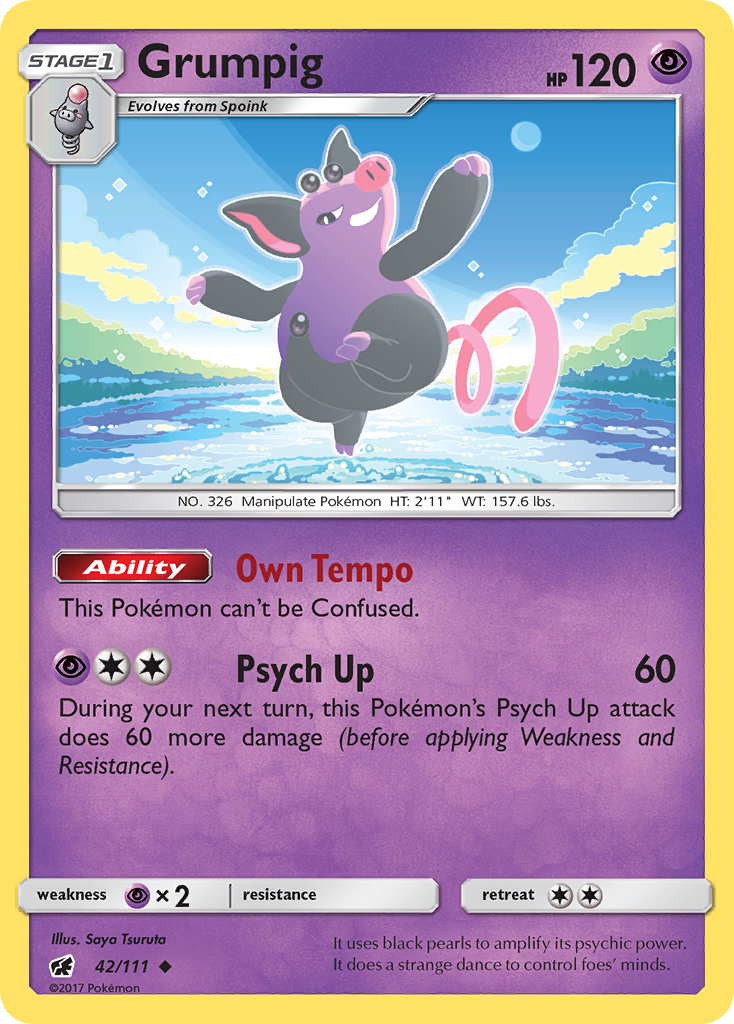 Grumpig (42/111) [Sun & Moon: Crimson Invasion] | North Game Den