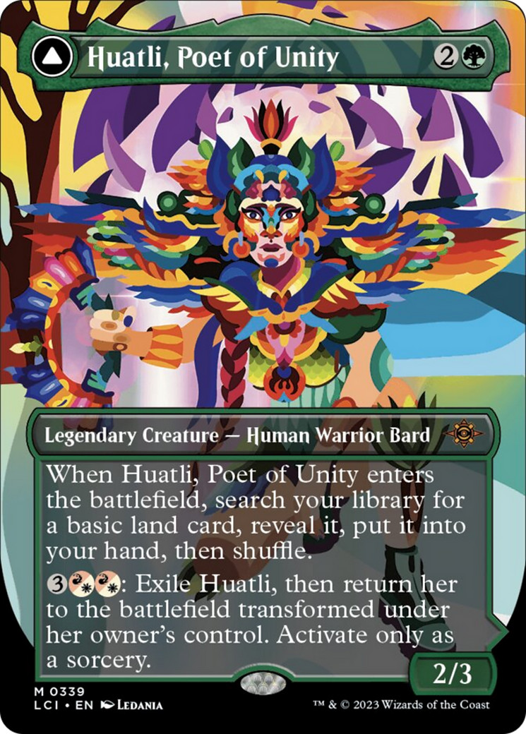Huatli, Poet of Unity // Roar of the Fifth People (Borderless) [The Lost Caverns of Ixalan] | North Game Den