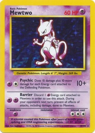 Mewtwo (10/102) [Base Set Unlimited] | North Game Den