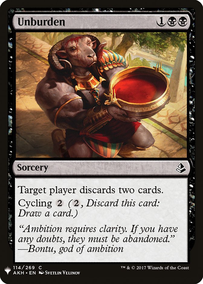 Unburden [Mystery Booster] | North Game Den