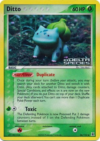 Ditto (36/113) (Stamped) [EX: Delta Species] | North Game Den