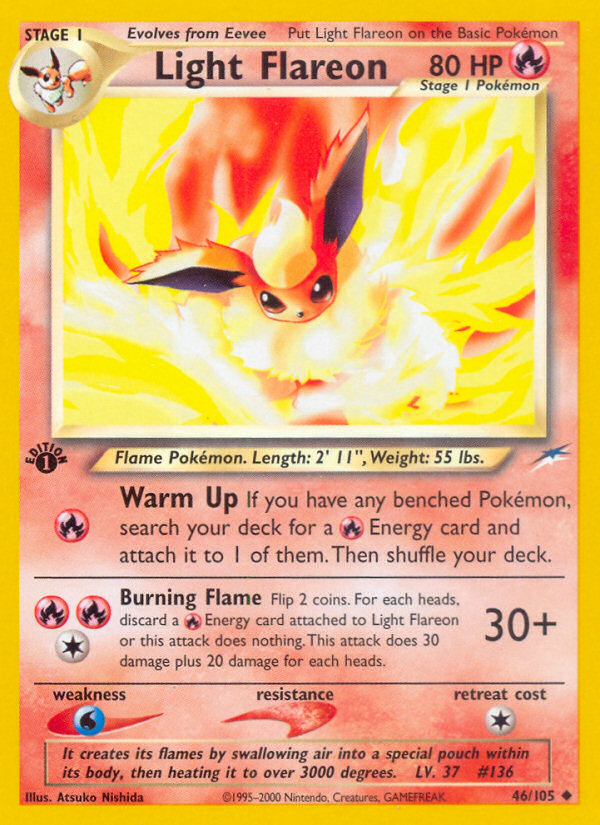 Light Flareon (46/105) [Neo Destiny 1st Edition] | North Game Den