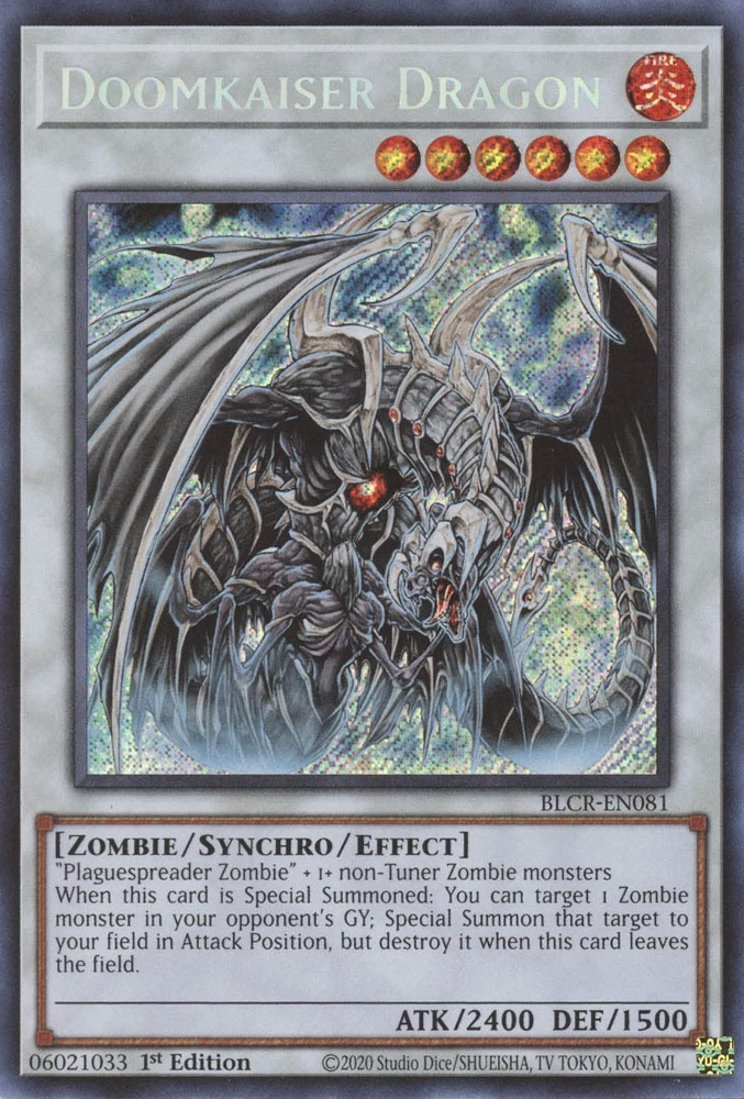 Doomkaiser Dragon [BLCR-EN081] Secret Rare | North Game Den