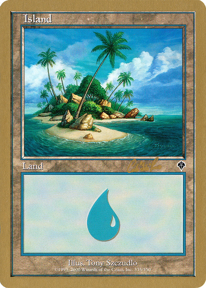 Island (cr335a) (Carlos Romao) [World Championship Decks 2002] | North Game Den