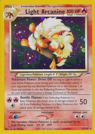 Light Arcanine (12/105) [Neo Destiny Unlimited] | North Game Den