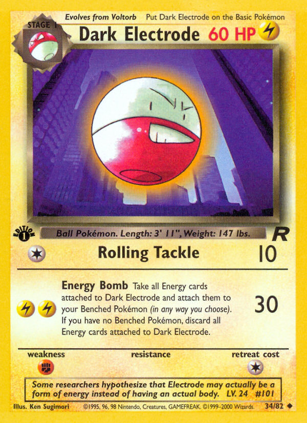 Dark Electrode (34/82) [Team Rocket 1st Edition] | North Game Den