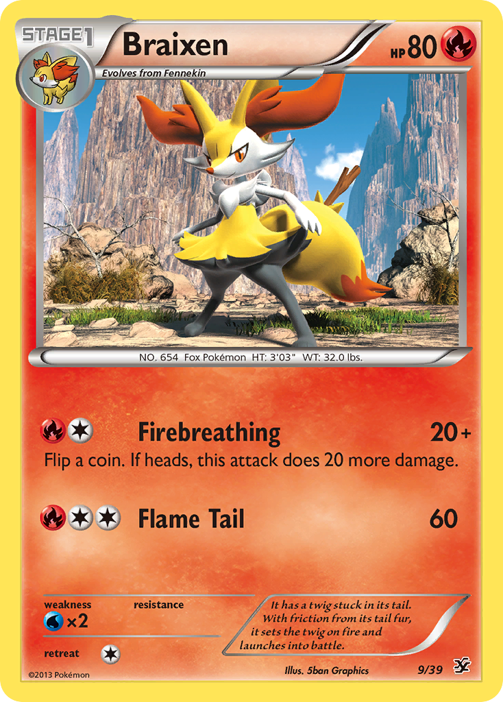 Braixen (9/39) [XY: Kalos Starter Set] | North Game Den