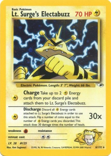 Lt. Surge's Electabuzz (6/132) [Gym Heroes Unlimited] | North Game Den