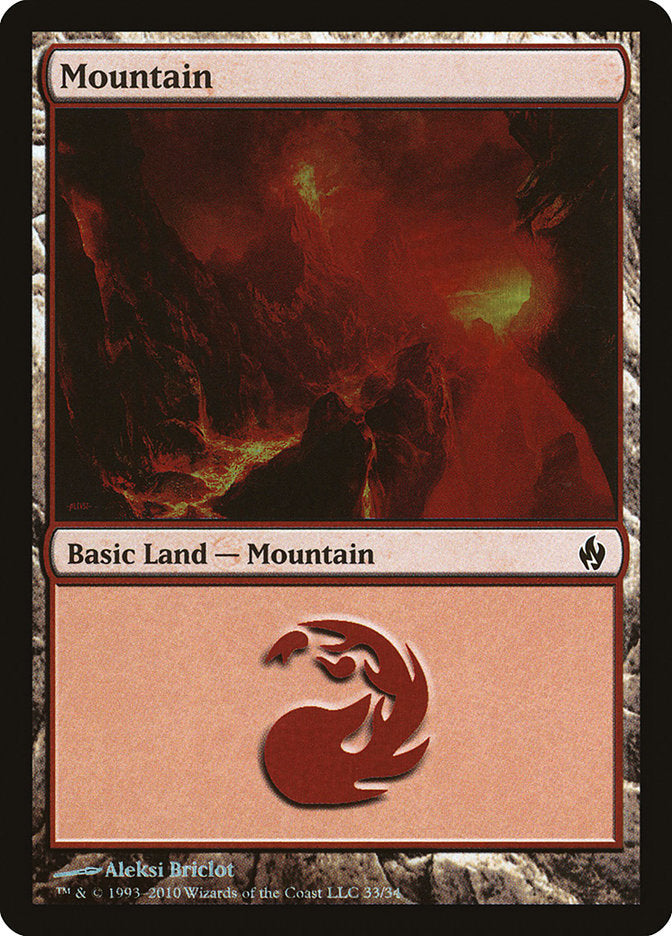 Mountain (33) [Premium Deck Series: Fire and Lightning] | North Game Den