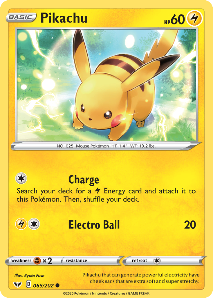 Pikachu (065/202) [Sword & Shield: Base Set] | North Game Den