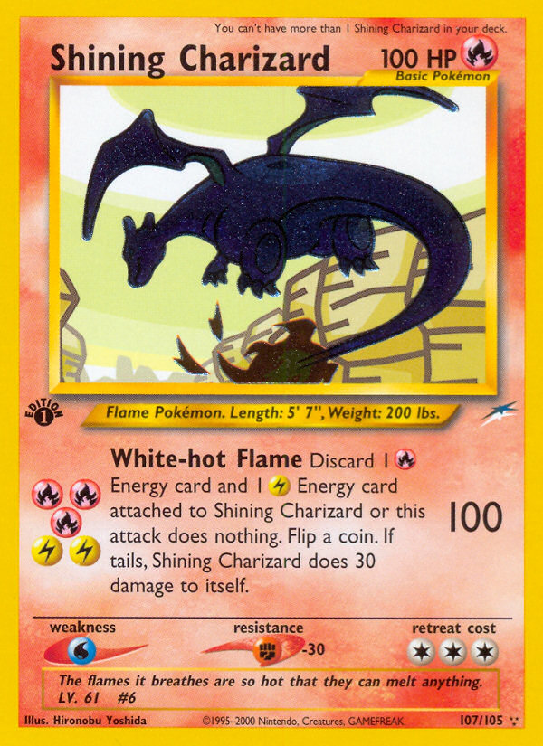 Shining Charizard (107/105) [Neo Destiny 1st Edition] | North Game Den