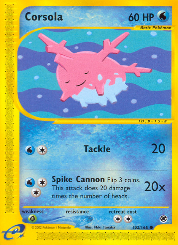 Corsola (102/165) [Expedition: Base Set] | North Game Den