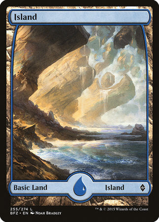 Island (255) - Full Art [Battle for Zendikar] | North Game Den