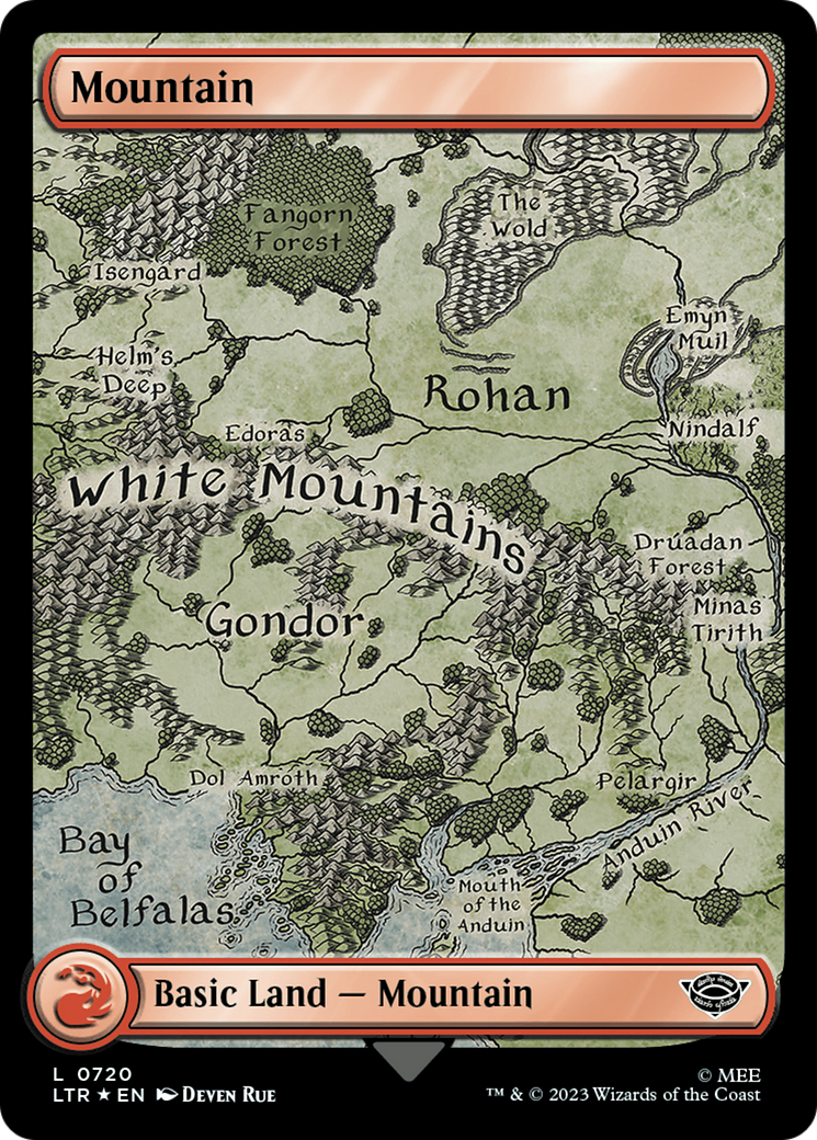 Mountain (720) (Surge Foil) [The Lord of the Rings: Tales of Middle-Earth] | North Game Den