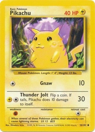 Pikachu (58/102) [Base Set Unlimited] | North Game Den