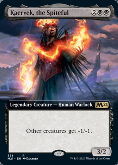 Kaervek, the Spiteful (Extended Art) [Core Set 2021] | North Game Den