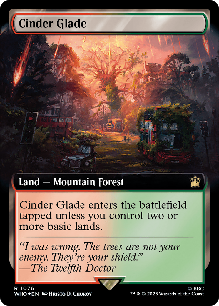 Cinder Glade (Extended Art) (Surge Foil) [Doctor Who] | North Game Den