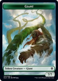 Giant // Food (18) Double-sided Token [Throne of Eldraine Tokens] | North Game Den