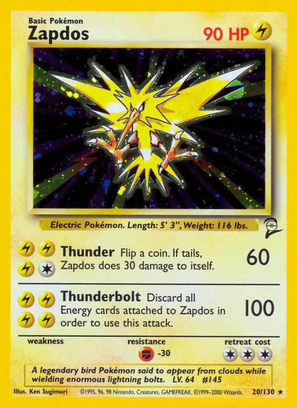 Zapdos (20/130) [Base Set 2] | North Game Den