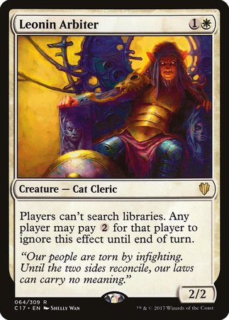 Leonin Arbiter [Commander 2017] | North Game Den