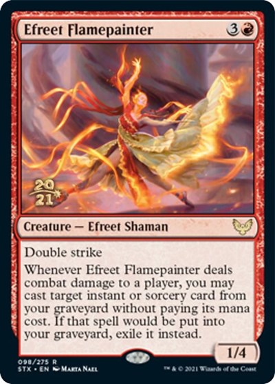 Efreet Flamepainter [Strixhaven: School of Mages Prerelease Promos] | North Game Den