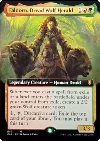 Faldorn, Dread Wolf Herald (Extended Art) [Commander Legends: Battle for Baldur's Gate] | North Game Den