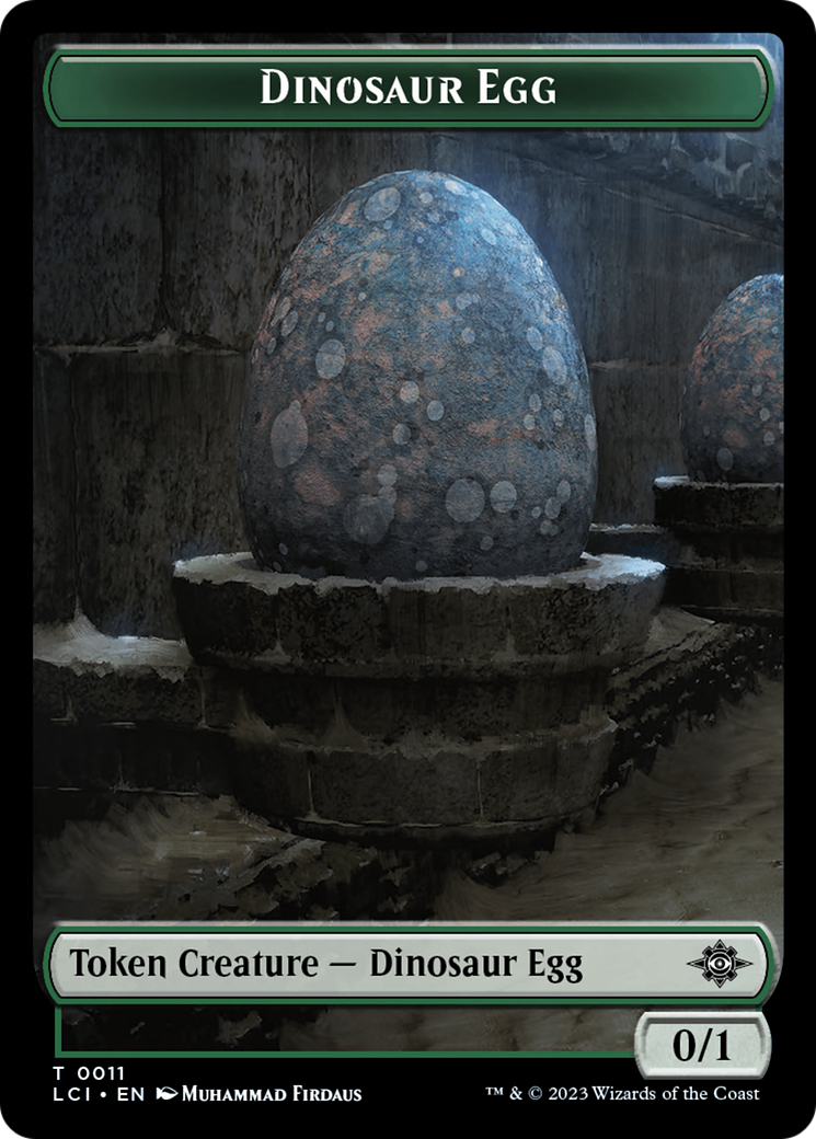 Dinosaur Egg // Dinosaur (0010) Double-Sided Token [The Lost Caverns of Ixalan Tokens] | North Game Den