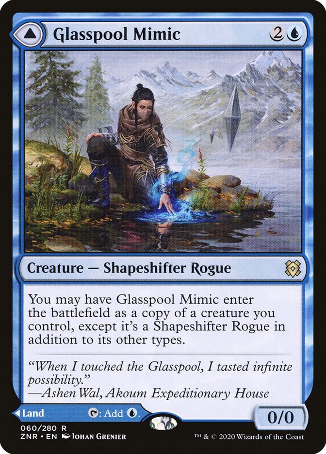 Glasspool Mimic // Glasspool Shore [Zendikar Rising] | North Game Den