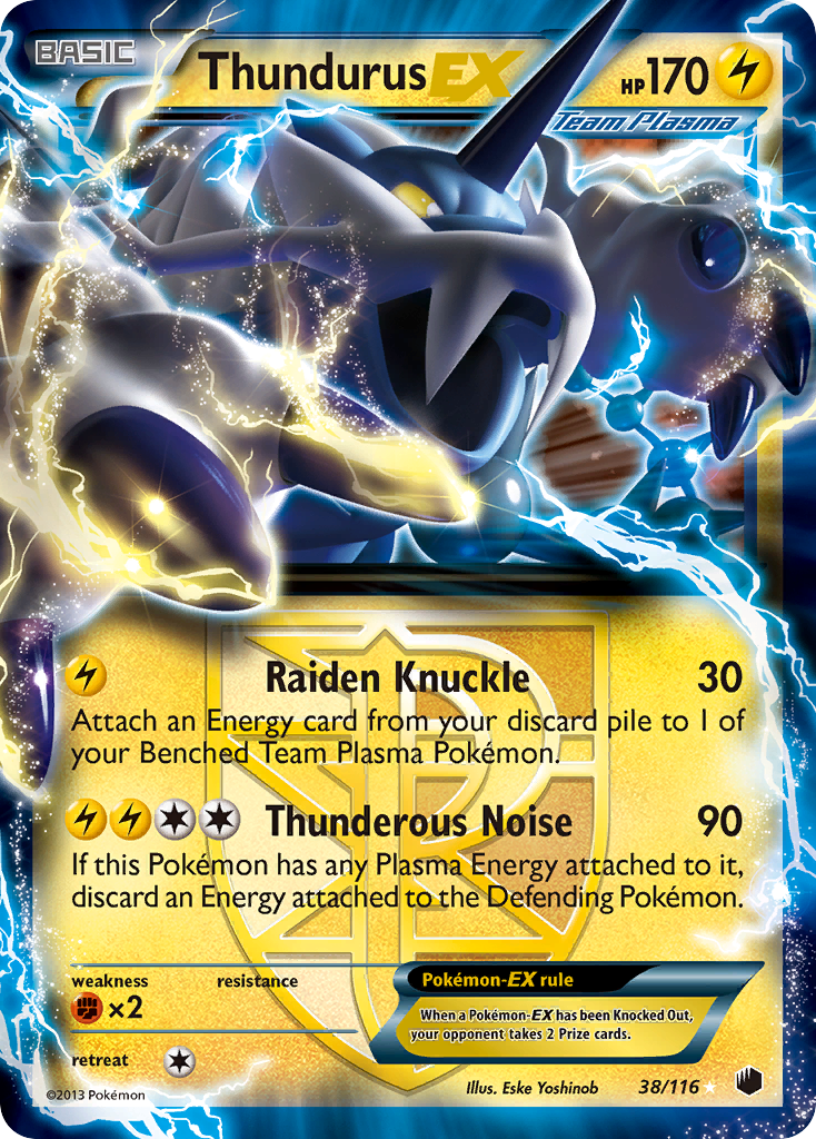 Thundurus EX (38/116) [Black & White: Plasma Freeze] | North Game Den