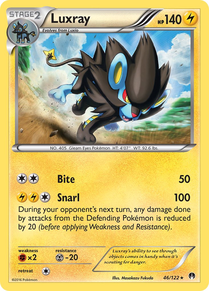 Luxray (46/122) (Cracked Ice Holo) [XY: BREAKpoint] | North Game Den